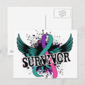 Carte Postale Cancer du thyroïde Survivant 16 (Devant / Derrière)