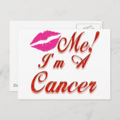 Carte Postale cancer m'embrasser zodiaque (Devant / Derrière)