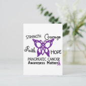 Carte Postale Cancer pancréatique Papillon celtique 3 (Debout devant)