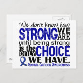 Carte Postale Cancer Rectal : notre force (Devant / Derrière)