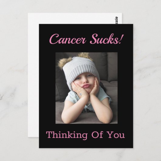 Carte Postale Cancer Suce ! Penser À Vous Drôle Grumpy (Devant / Derrière)