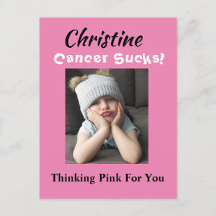 Carte Postale Cancer Suce ! Penser le cancer du sein rose bien-ê