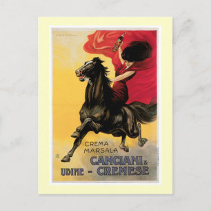 Carte Postale Canciani & Crème Vin Vintage et art