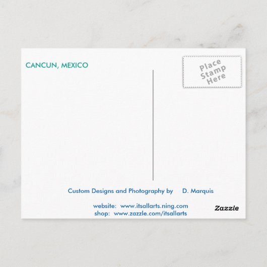 CARTE POSTALE CANCUN #17 POSTCARD (Dos)