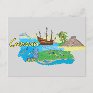 Carte Postale Cancun, la ville célèbre de Mexico