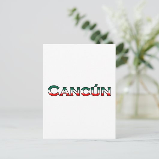 Carte Postale Cancun (logo texte) (Debout devant)