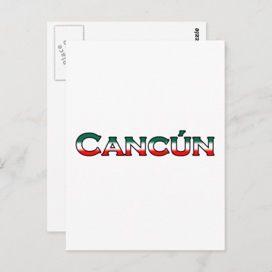 Carte Postale Cancun (logo texte) (Devant / Derrière)