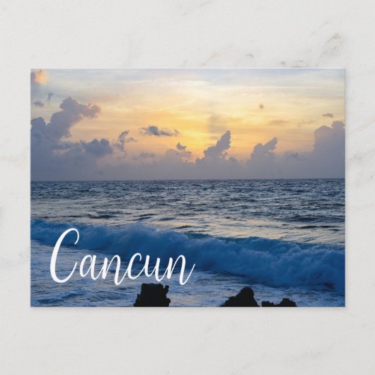 Carte Postale Cancun Mexico Beach Sunset  (Devant)