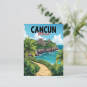 Carte Postale Cancun Mexique Chichen Itza Plage Vache (Debout devant)