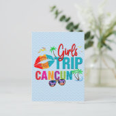 Carte Postale Cancun Mexique filles voyage coloré (Debout devant)