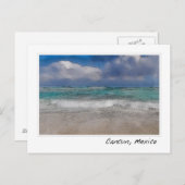 Carte Postale Cancun Mexique Océan des Caraïbes | Beach (Devant / Derrière)