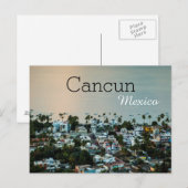 Carte Postale Cancun Mexique Skyline photos sur le toit (Devant / Derrière)