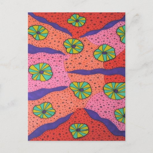 Carte Postale Candies colorées Abstraites (Devant)