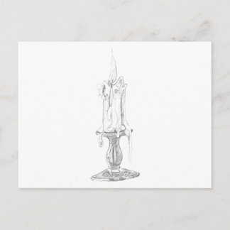 Carte Postale Candle Postcard