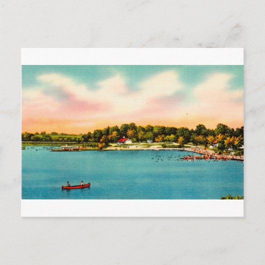 Carte Postale Candlewood Lake Bathing beaches Danbury, Conn (Devant)