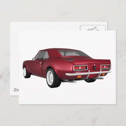 Carte Postale Candy Apple Camaro SS : Modèle 3D : (Devant / Derrière)