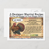 Carte Postale Candy Apple Thanksgiving Martini Rec (Devant / Derrière)