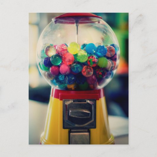 Carte Postale Candy bubblegum jouet machine rétro (Devant)