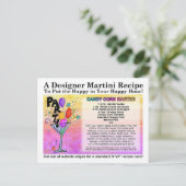 Carte postale Candy Corn Martini Recette Carte pos (Debout devant)