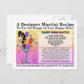Carte postale Candy Corn Martini Recette Carte pos (Devant / Derrière)
