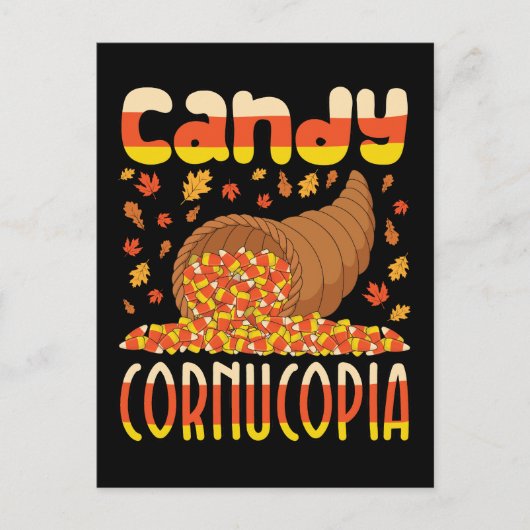 Carte Postale Candy Cornucopia Candy Corn Halloween (Devant)