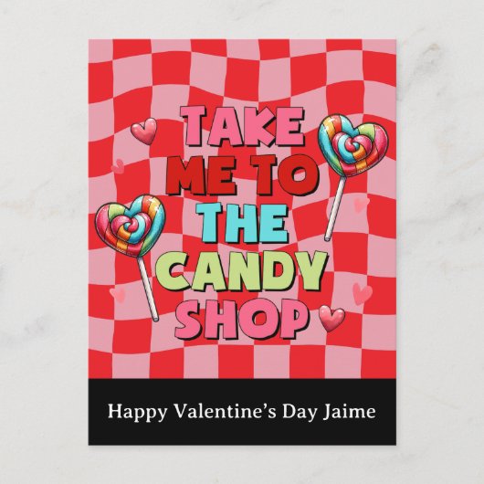 Carte Postale Candy Funny Valentines Day Postcard (Devant)