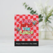 Carte Postale Candy Funny Valentines Day Postcard (Debout devant)