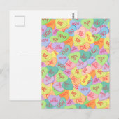 Carte Postale Candy Hearts Motif - SFW (Devant / Derrière)