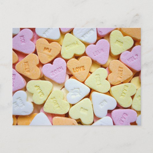 Carte Postale Candy Hearts Valentine's Day (Devant)