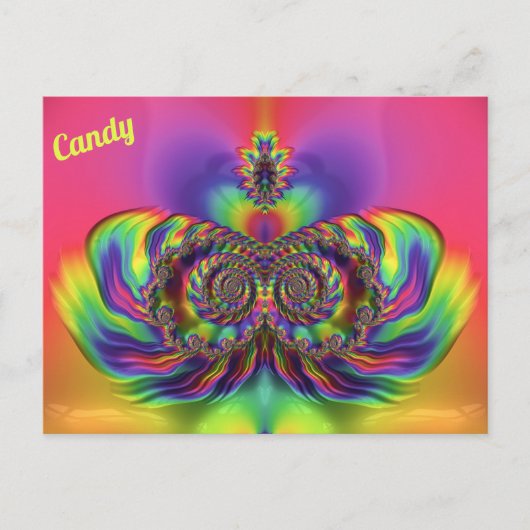 Carte Postale CANDY ~ Motif de conception 3D ~ Multi Couleurs (Devant)