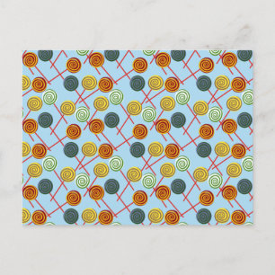 Carte Postale Candy pattern Lollies 1lipop