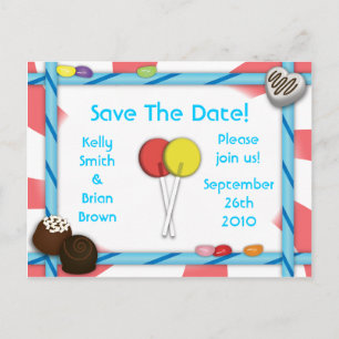 Carte postale Candy Save-The-Date