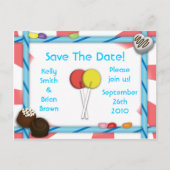 Carte postale Candy Save-The-Date (Devant)