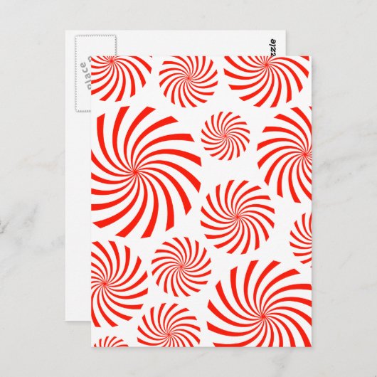 Carte Postale Candy Spiral Peppermenthe Conception (Devant / Derrière)