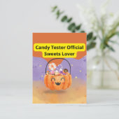 Carte Postale Candy Tester Official Sweets Lover (Debout devant)