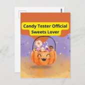 Carte Postale Candy Tester Official Sweets Lover (Devant / Derrière)