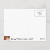 Carte Postale Candy Waters Artiste de l'autisme (Dos)