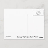 Carte Postale Candy Waters Artiste de l'autisme (Dos)