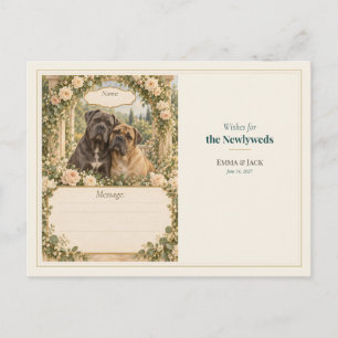 Carte Postale Cane Corso Livre d'or de mariage Vœux