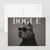 Carte Postale Cane Corso Luxe Éditorial de Mode (Devant / Derrière)