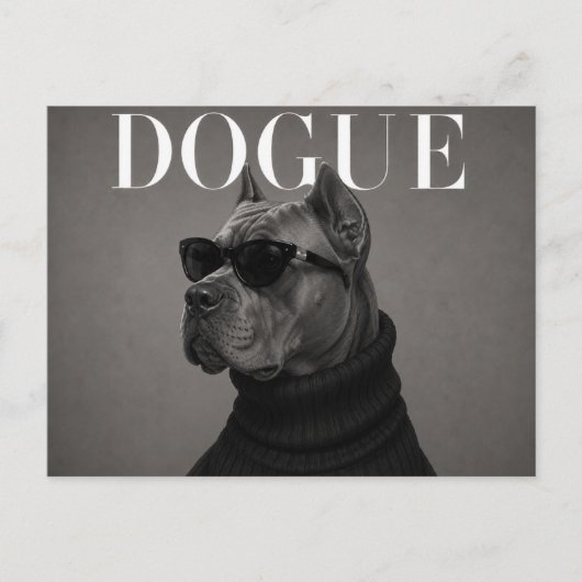 Carte Postale Cane Corso Luxe Éditorial de Mode (Devant)