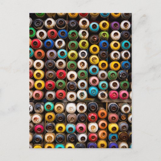 Carte Postale Canettes de peinture à Spray (Devant)
