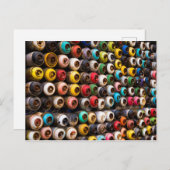 Carte Postale Canettes de peinture Spray usagées (Devant / Derrière)