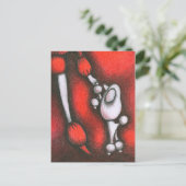 Carte Postale caniche (Debout devant)