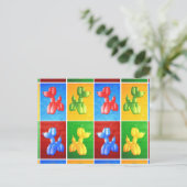 Carte Postale Caniche de ballon (Debout devant)