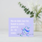 Carte Postale Caniche Intelligent (Debout devant)