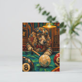 Carte Postale Caniche, Mosaïque Géométrique (Debout devant)