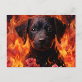 Carte Postale Canine Ardente" (Devant)
