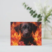 Carte Postale Canine Ardente" (Debout devant)