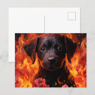 Carte Postale Canine Ardente"